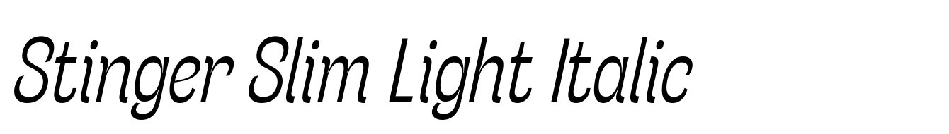 Stinger Slim Light Italic